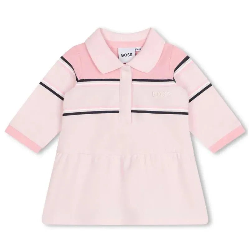 Hugo Boss Baby – Long Sleeve Polo Dress, Pink