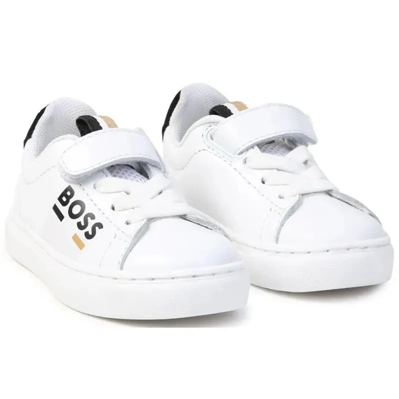 Hugo Boss Baby – Sneakers With Elastic Lace And Hook, White