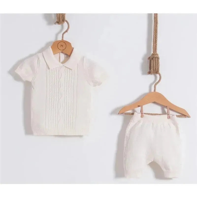 Nipperland – 2Pk Baby Knitted Outfit Set Cream