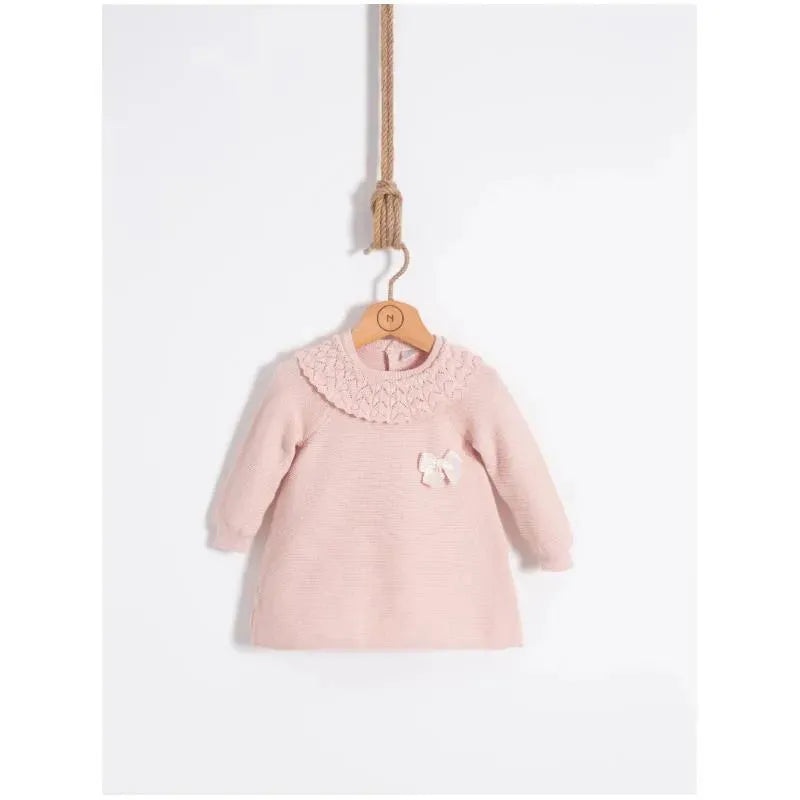 Nipperland – Baby Knitted Baby Girl Dress Pink
