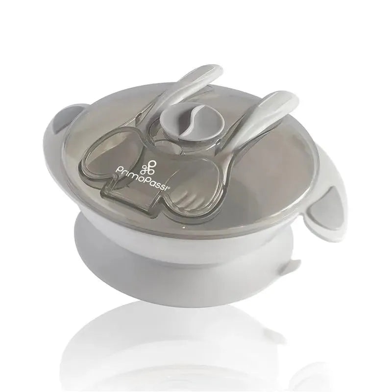 Primo Passi – Baby Suction Bowl Feeding Set, Grey