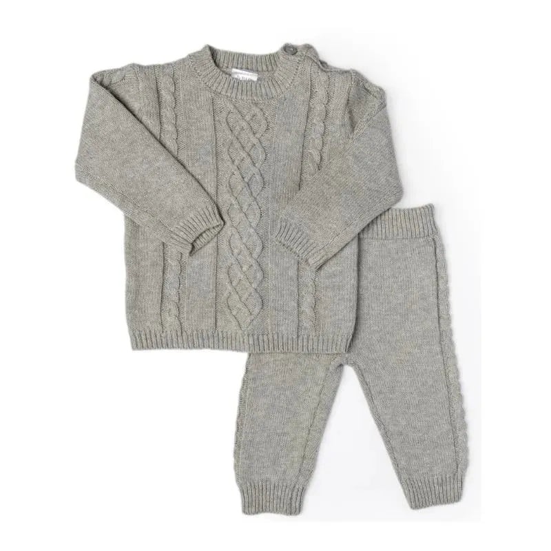 Rose Textile – 2Pk Baby Unisex Grey Knit Set