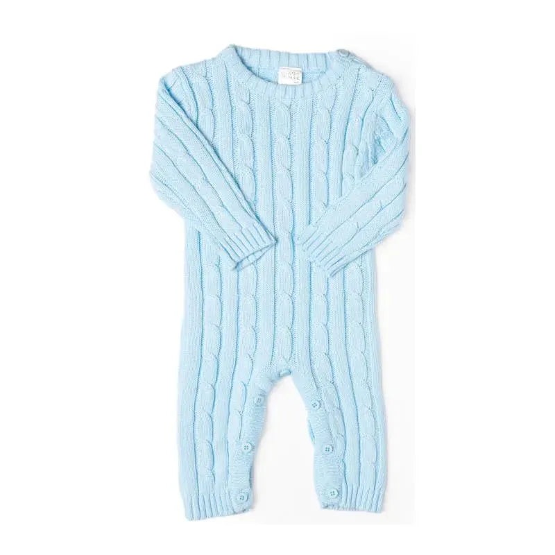 Rose Textile – Baby Boy Cotton Blue Knit Romper