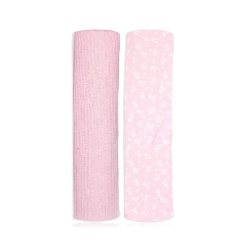 Rose Textiles – 2Pk Pink Floral Knit Swaddles