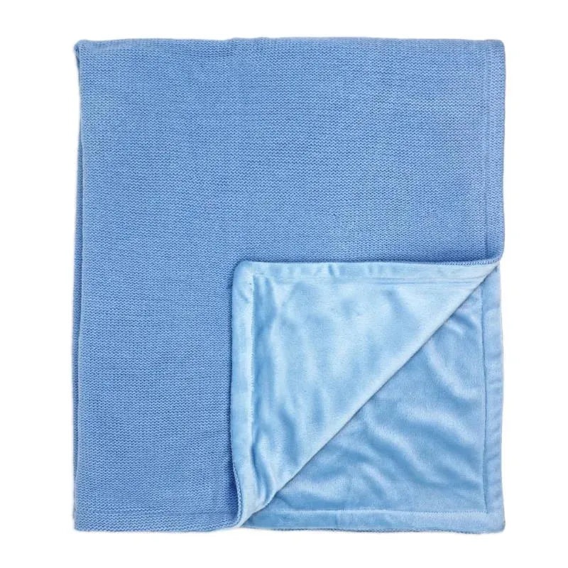 Rose Textiles – Knit Mink Blue Blanket