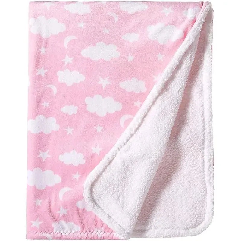 Spasilk – Fleece Velboa Blanket, Pink Celestial