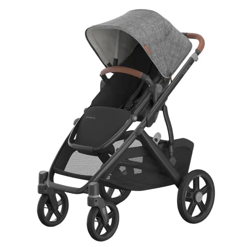 Uppababy – Vista V3 Stroller, Greyson (Charcoal Mlange/Carbon Frame/Saddle Leather)