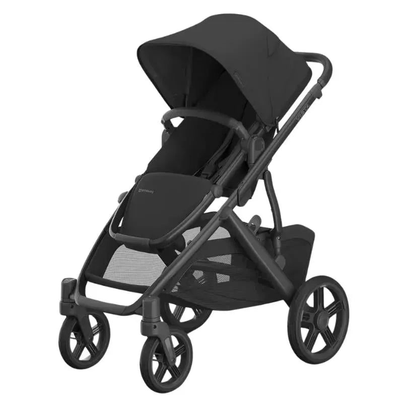 Uppababy – Vista V3 Stroller, Jake (Charcoal/Carbon Frame/Black Leather)