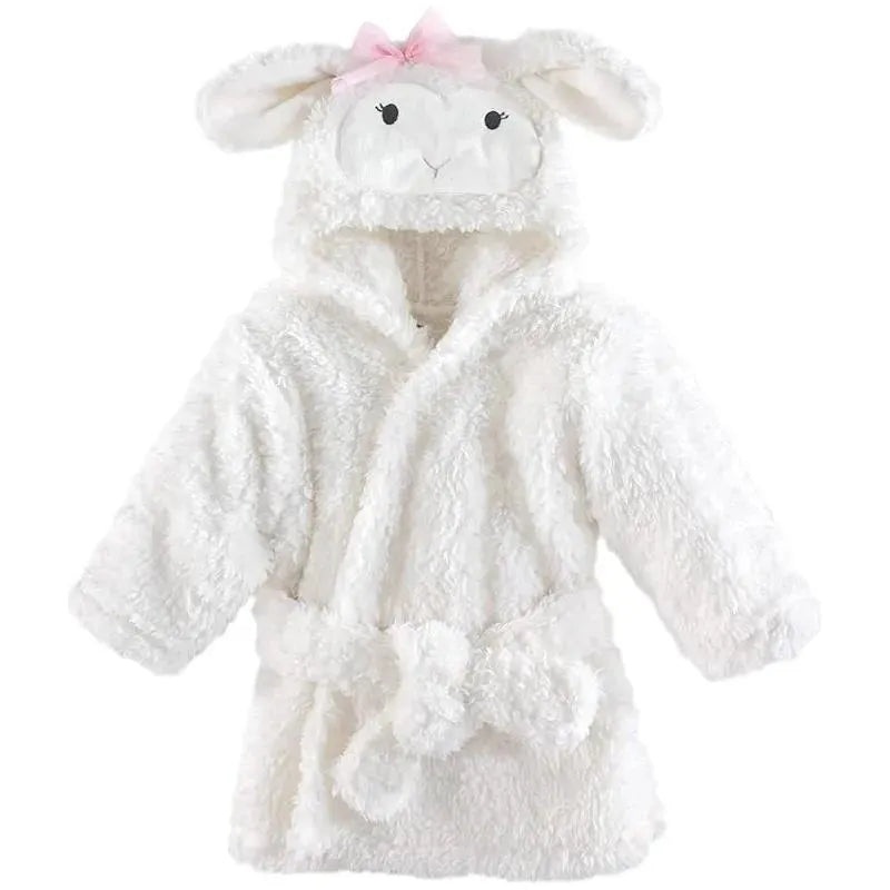 Baby Vision Bath – Plush Bathrobe, Girl Lamb 0-9M