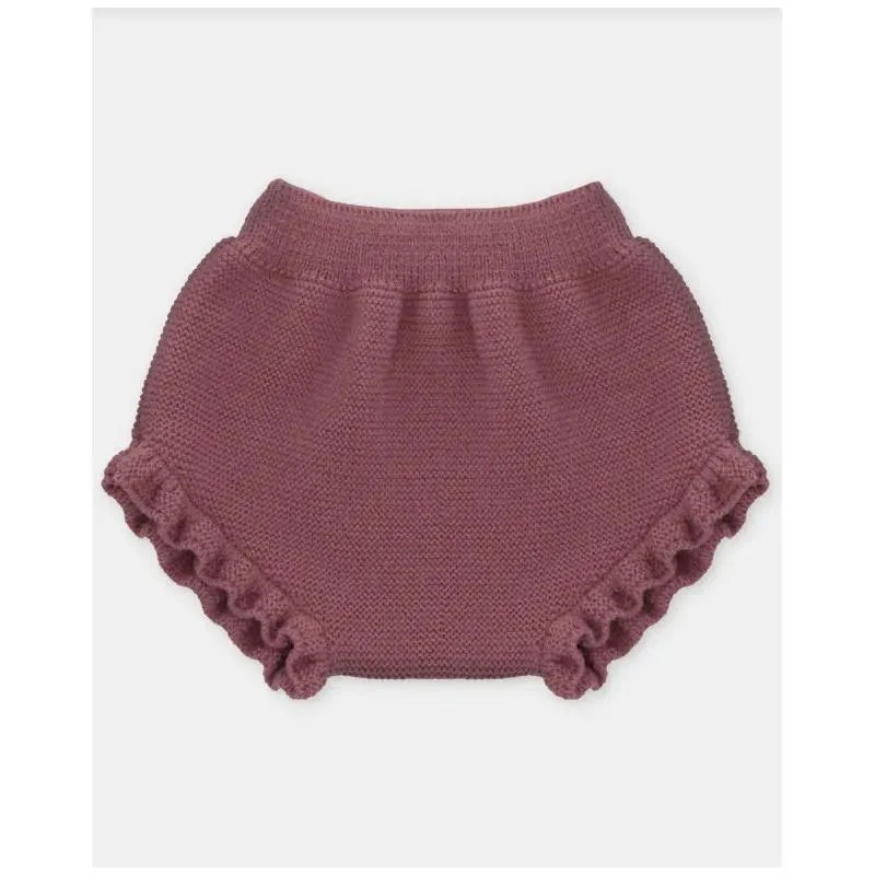 Martin Aranda – Baby Girl Separate Knit Bloomer Plum, Light Pink