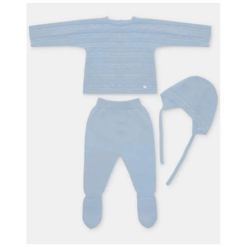 Martin Aranda – Take Me Home Set Sweater, Leggings & Bonnet Dolcezza, Light Blue