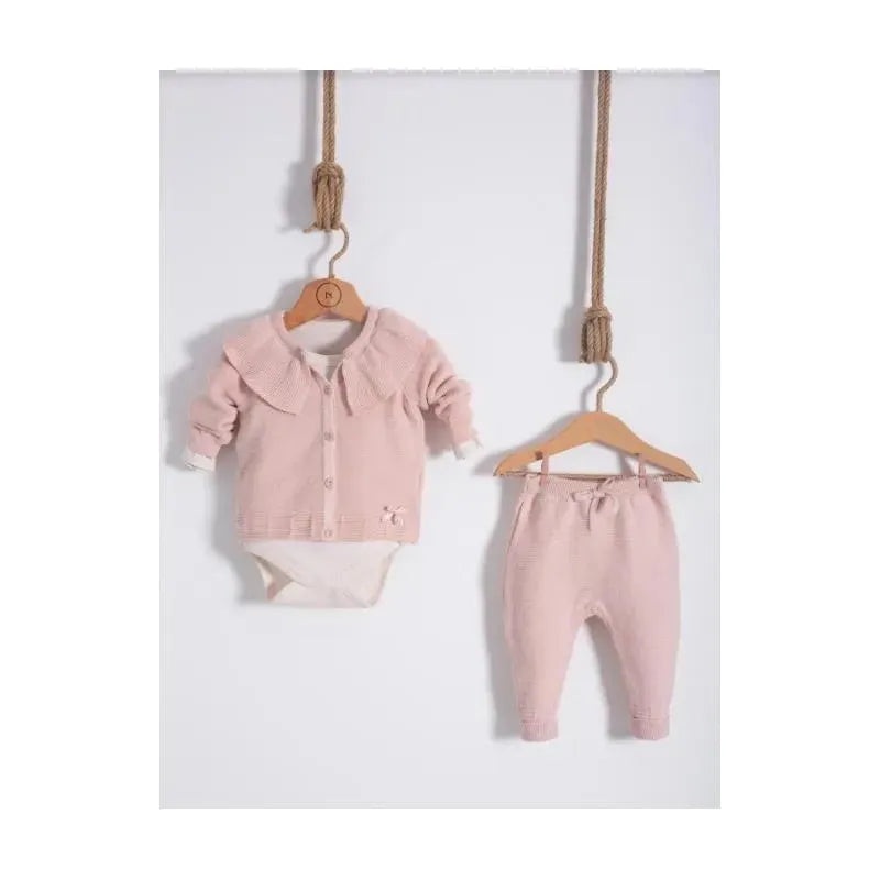 Nipperland – Baby Knitted Outfit Powder Pink