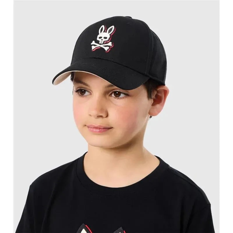 Psycho Bunny Kids – Riviera Trucker Cap, Black