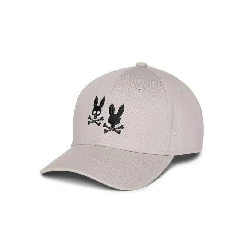 Psycho Bunny Kids – Tilden Embroidered Bunny Baseball Cap, Oyster