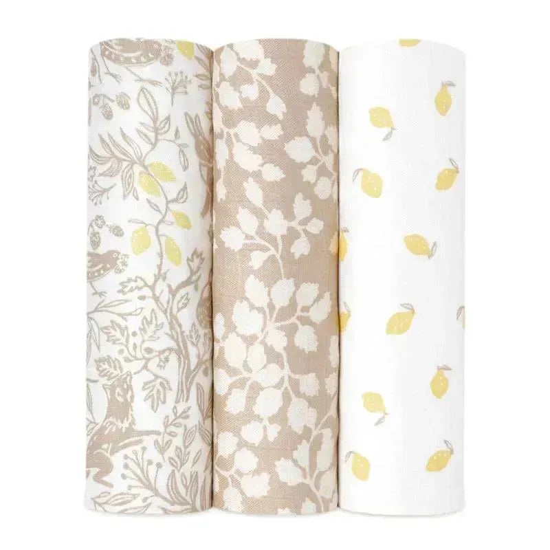 Aden + Anais – 3-Pack Swaddles – Silky Soft Natural, Woodland