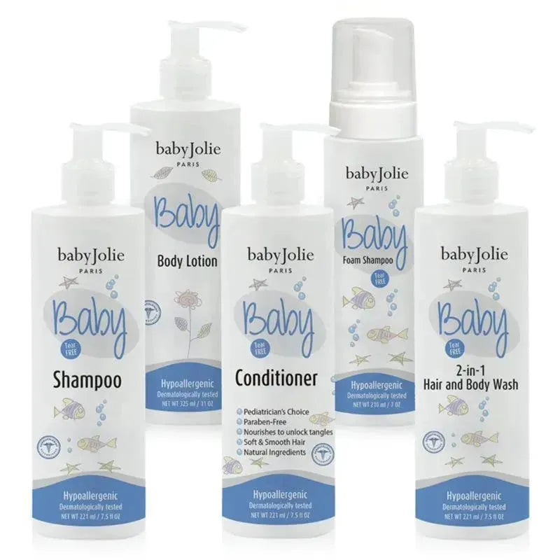 Baby Jolie – Baby Bath Set 5Pk (Shampoo, Body Lotion, Conditioner, Foam Shampoo & 2-In-1 Hair And Body Wash)