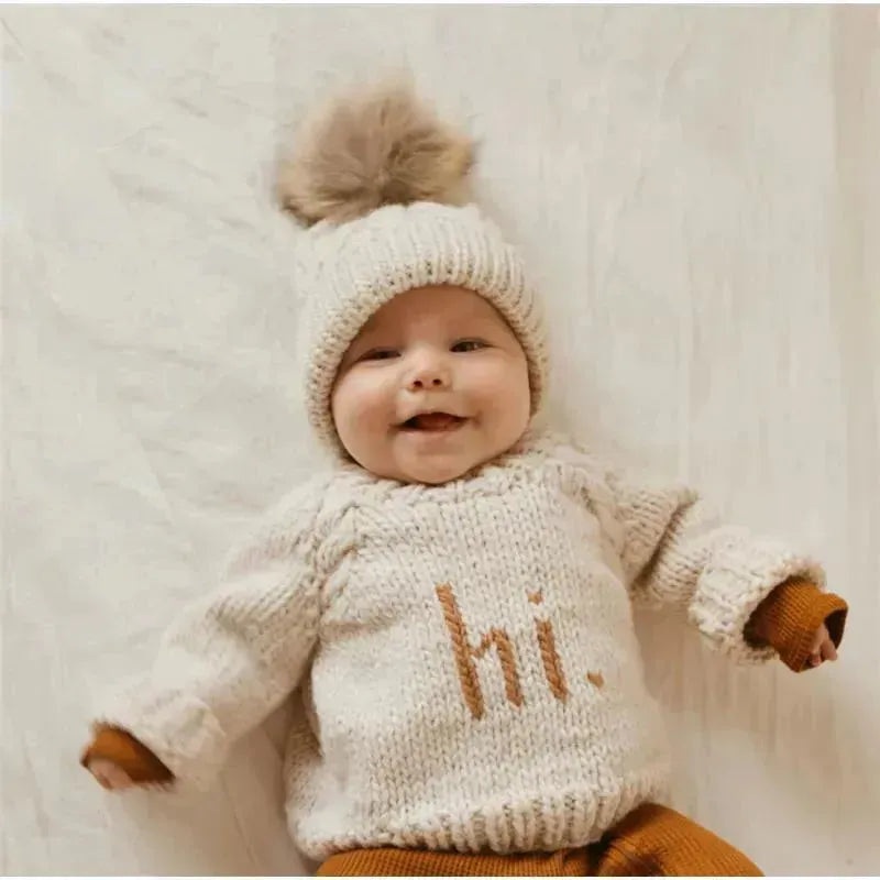 Huggalugs – Hi. Pecan Crew Neck Sweater Baby & Toddler