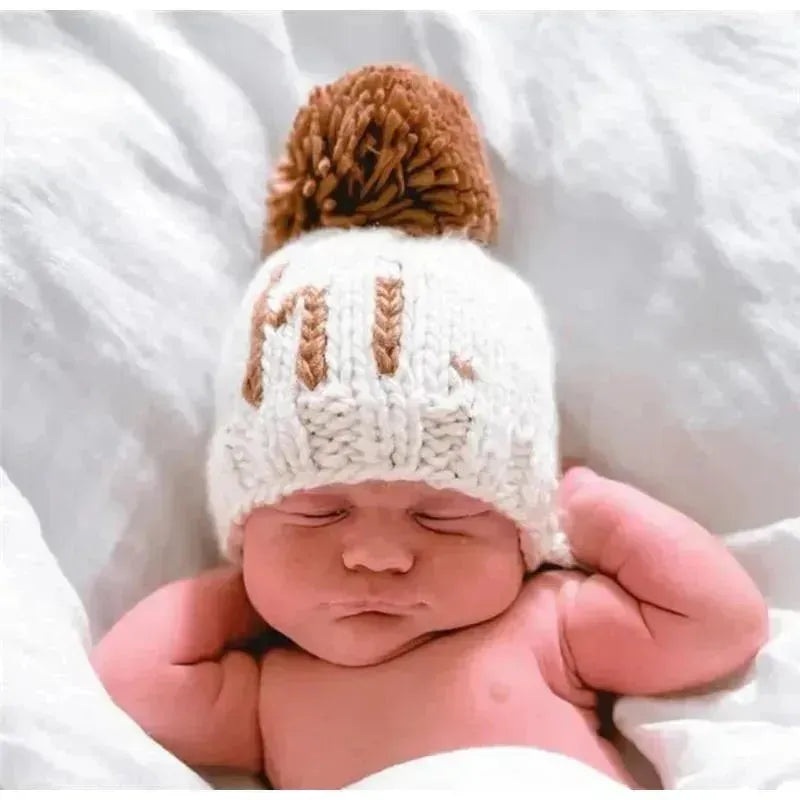 Huggalugs – Hi. Pecan Hand Knit Beanie Hat Baby & Kids