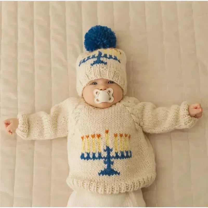 Huggalugs – Menorah Crew Neck Sweater For Baby & Toddler
