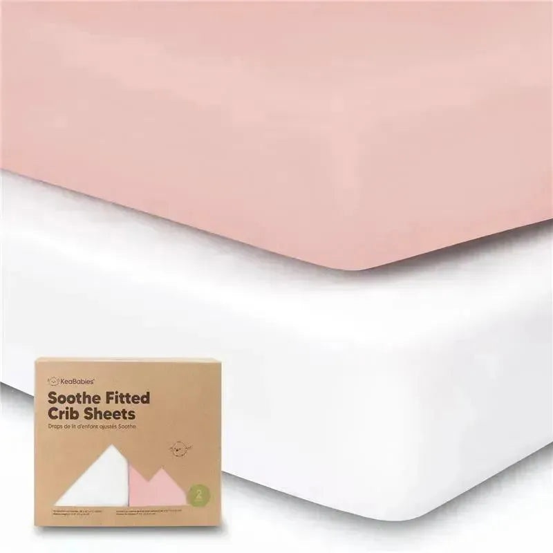 Keababies – 2-Pack Organic Cotton Fitted Crib Sheet, Rose
