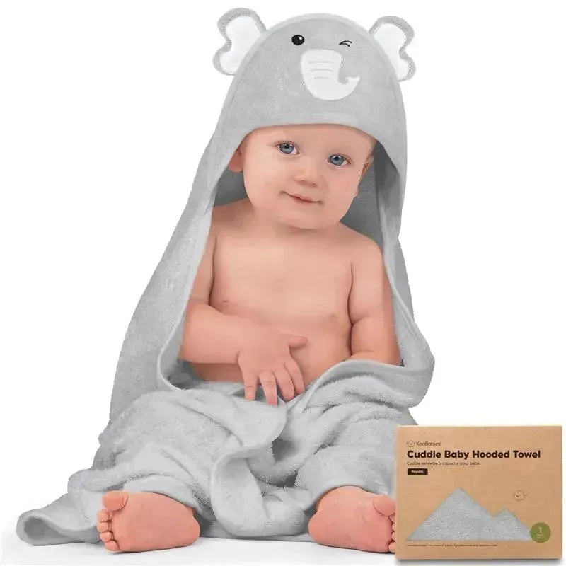 Keababies – Cuddle Baby Hooded Towel, Elephant