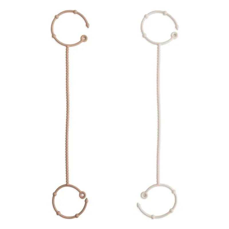Mushie – Adjustable Silicone Strap 2-Pack, Natural/Shifiting Sand