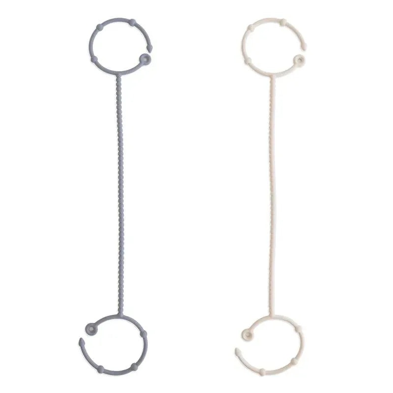 Mushie – Adjustable Silicone Strap 2-Pack, Tradewinds/Shifiting Sand