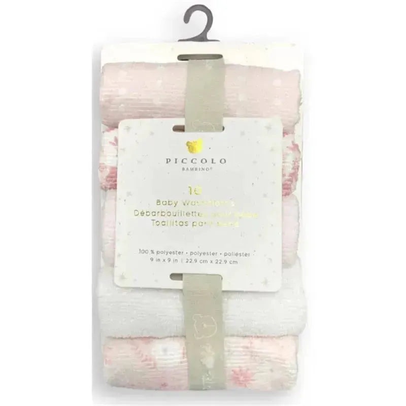 Piccolo Bambino – 10Pk Washcloth Set Pink