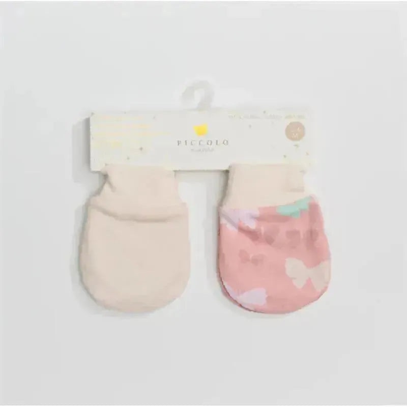 Piccolo Bambino – 2Pk Jersey Scratch Mitts Pink