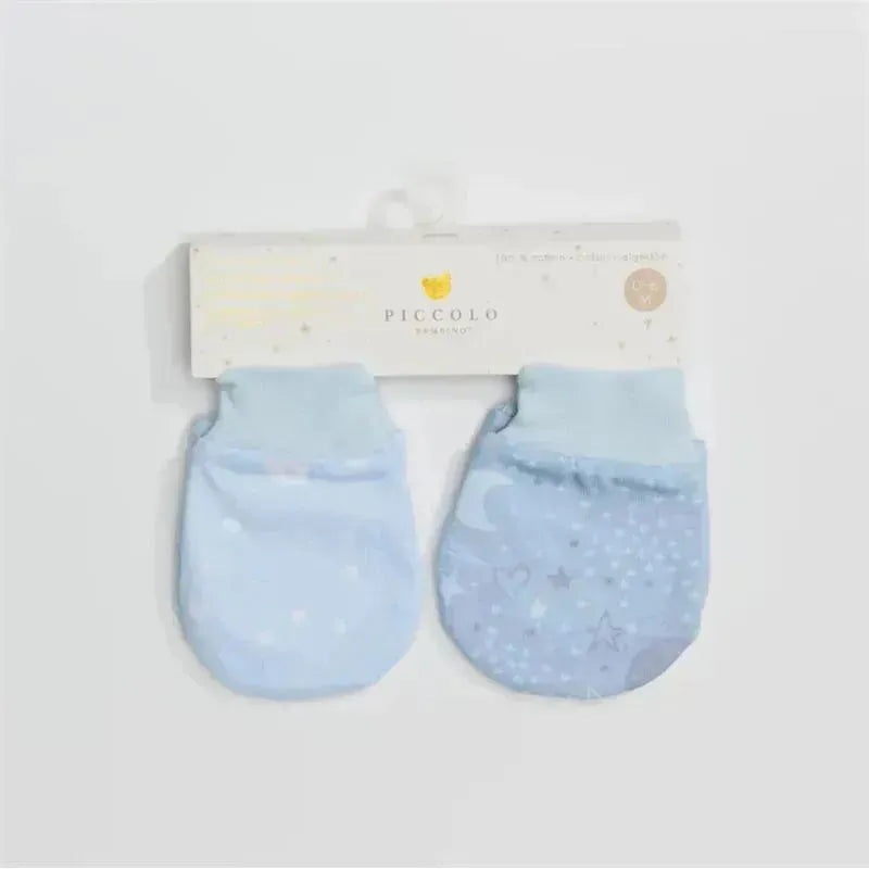 Piccolo Bambino – 2Pks Jersey Scratch Mitts Blue