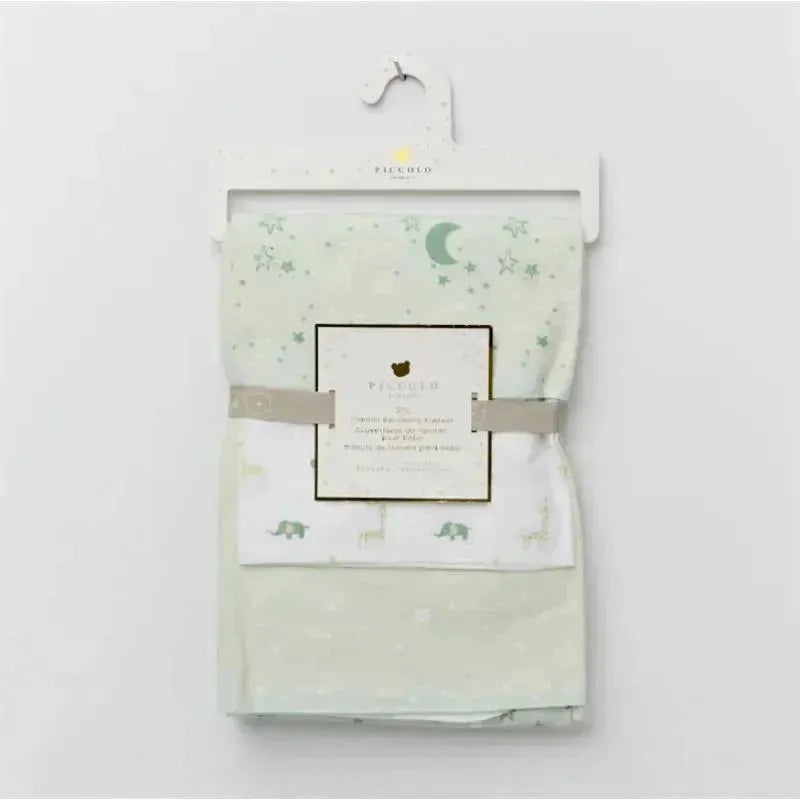 Piccolo Bambino – 3Pk Flannel Receiving Blankets Green