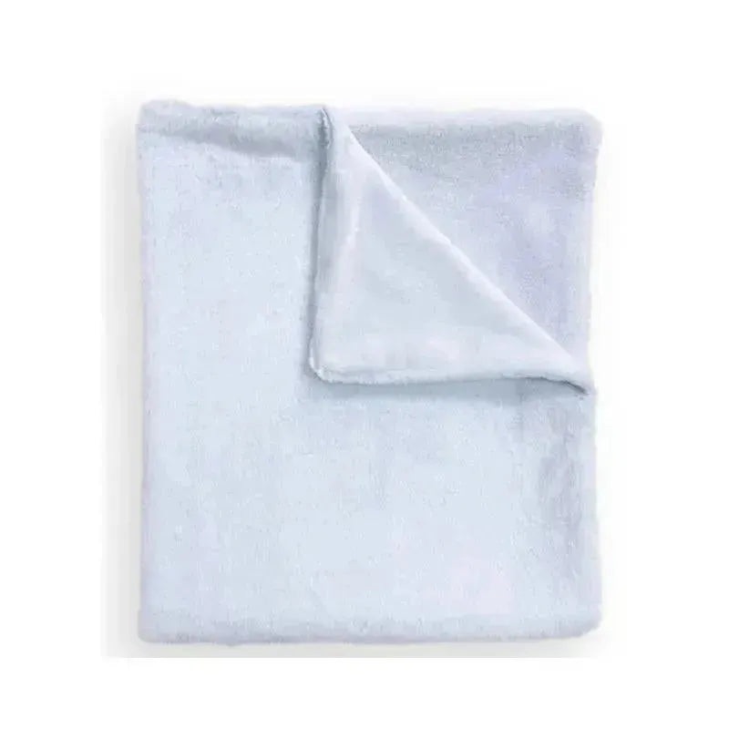 Piccolo Bambino – Faux Fur Stroller Blanket On Wooden Hanger Blue