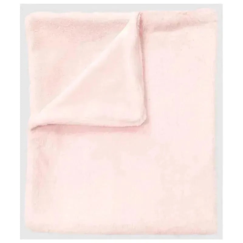 Piccolo Bambino – Faux Fur Stroller Blanket On Wooden Hanger Pink
