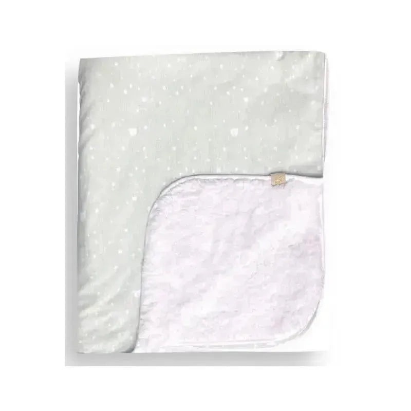 Piccolo Bambino – Jersey Stroller Blanket With Sherpa Reverse Green