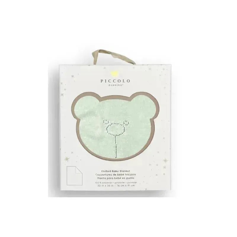 Piccolo Bambino – Pointelle Signature Stroller Blanket With Gift Box Green