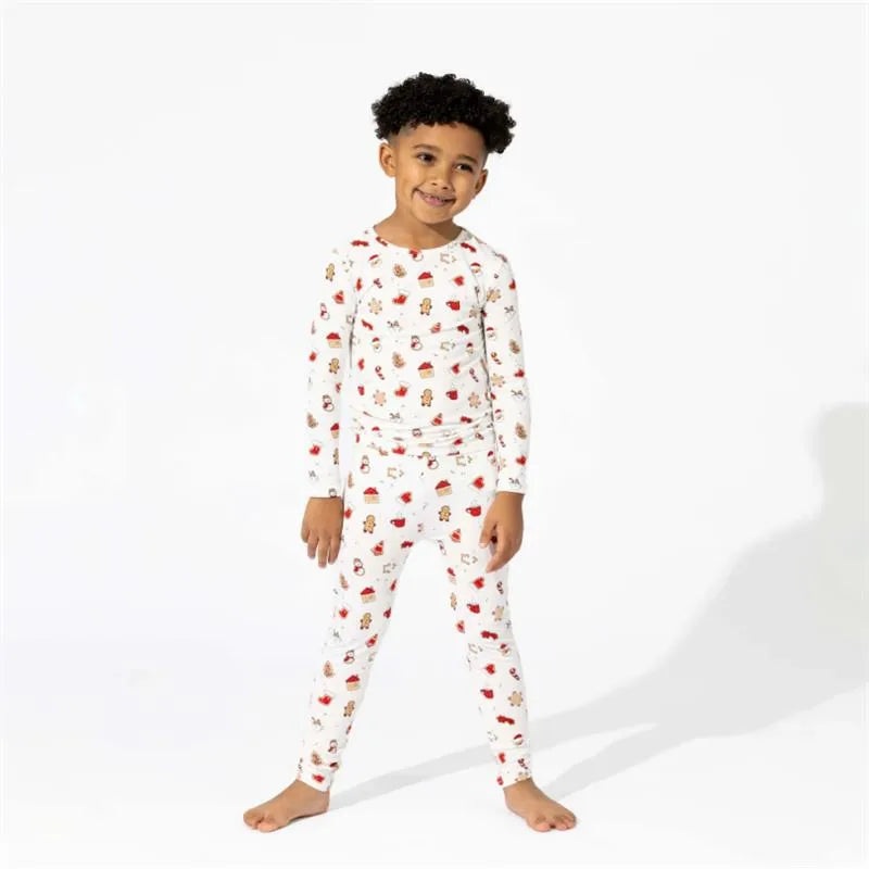 Bellabu Bear – Christmas Cookies Bamboo Kids Pajamas Two-Piece Set