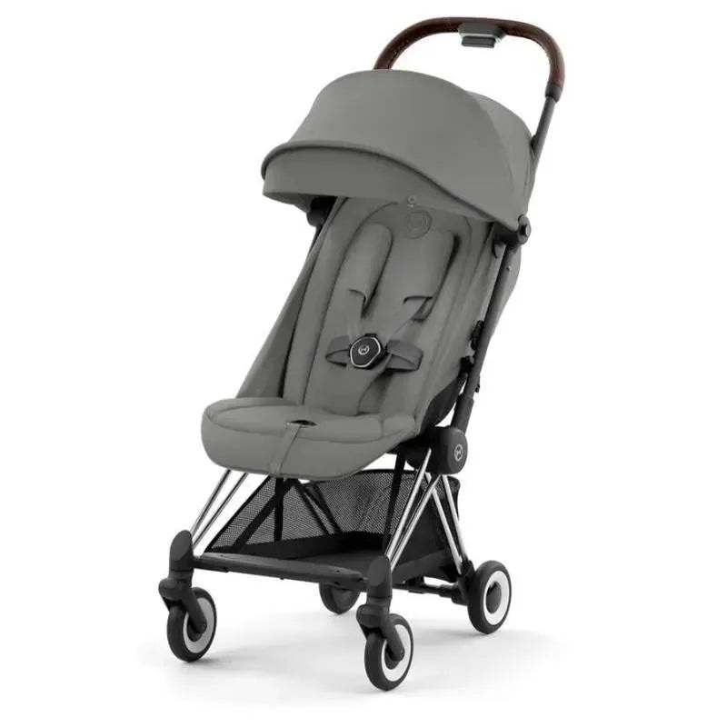 Cybex – Coya Compact Stroller, Chrome/Dark Brown/Mirage Grey