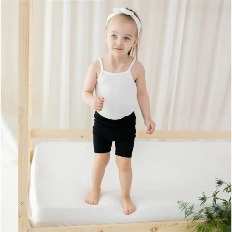 Kyte Baby – Ribbed Spaghetti Strap Bodysuit In Cloud, 6-12M