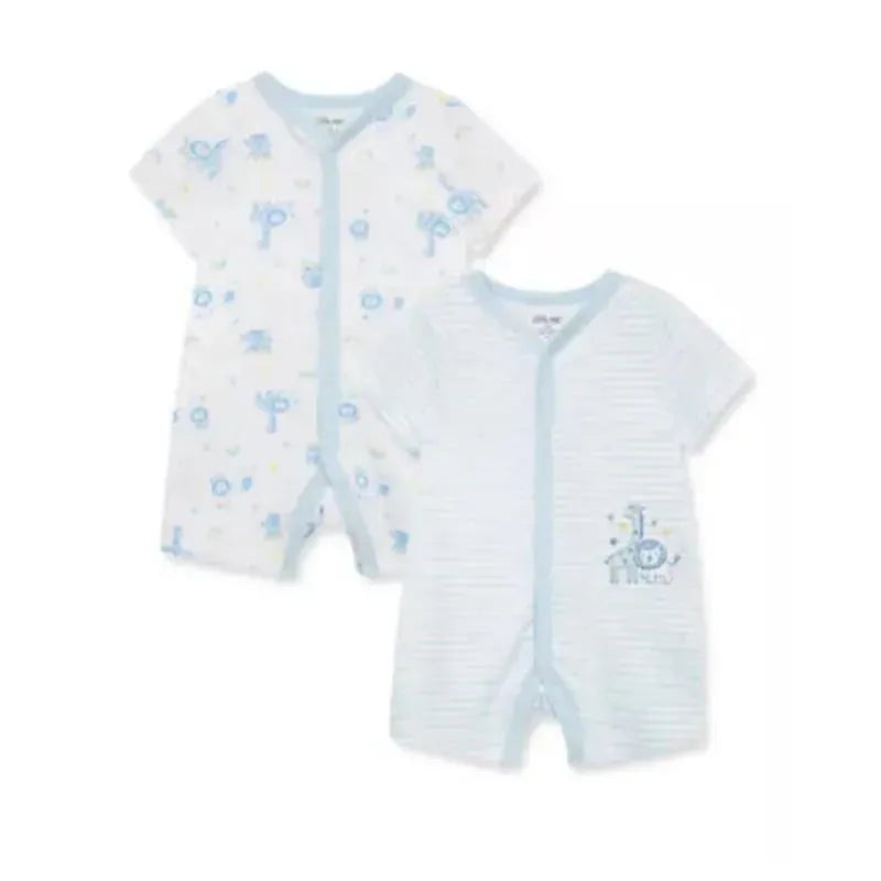 Little Me – 2Pk Baby Boys Safari Rompers