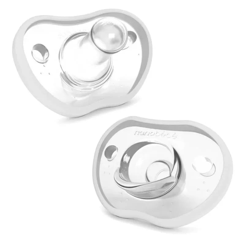 Nanobebe – Flexy Pacifier 2Pk, White (0-3 months)