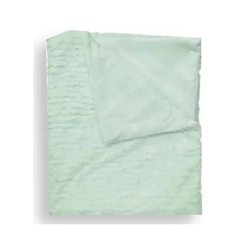 Piccolo Bambino – Textured Faux Fur Stroller Blanket On Wooden Hanger Green