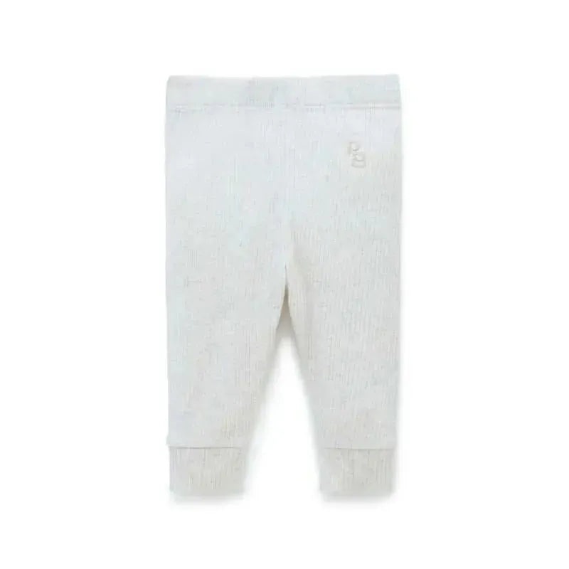Pure Baby – Baby Neutral Rib Leggings, Wheat Melange