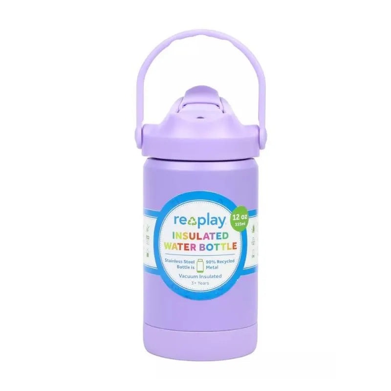 Re-Play – 12 Oz Insulated Recycled Stainless Steel Water Bottle, Lavender