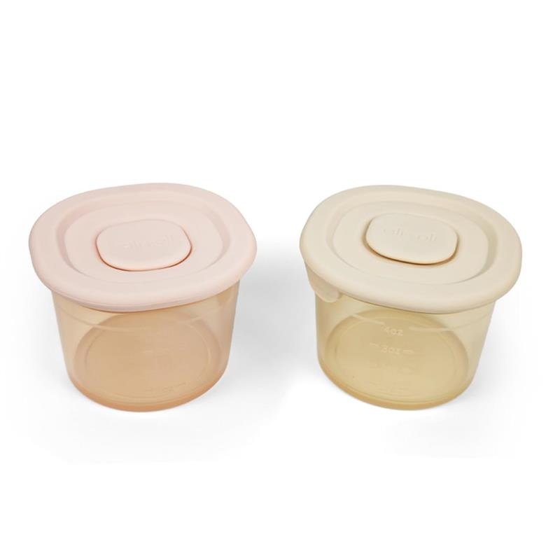 Ali + Oli – Silicone Food Containers 4Oz 2 Pk, Blush – Khaki