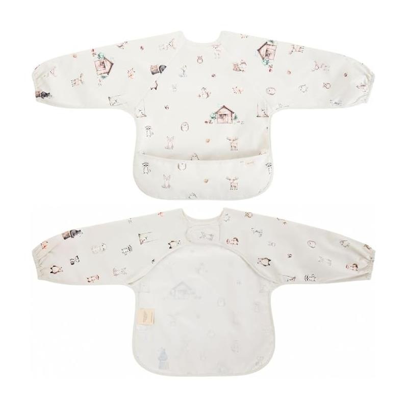 Ali + Oli – Smock Bib For Baby & Todler Long Sleeve, Woodlands