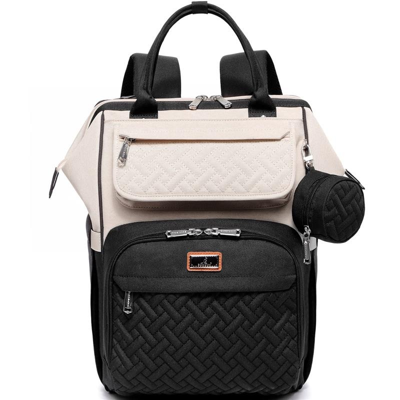 BabbleRoo – Diaper Bag Backpack, Apricot & Black