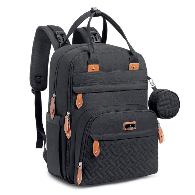 BabbleRoo – Travel Essentials Baby Bag with Changing Pad, Black
