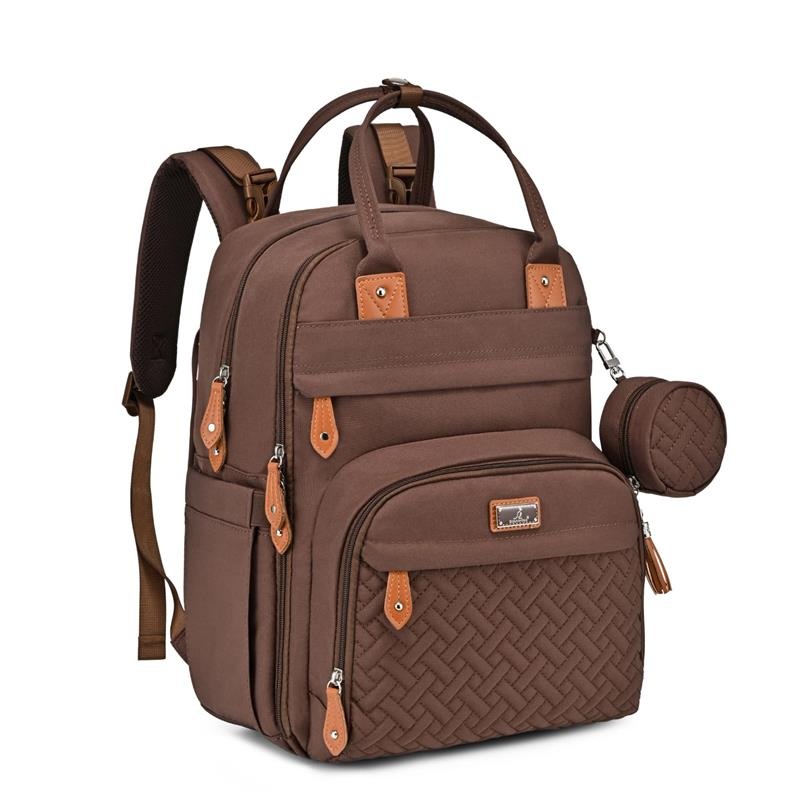 BabbleRoo – Travel Essentials Baby Bag with Changing Pad, Brown
