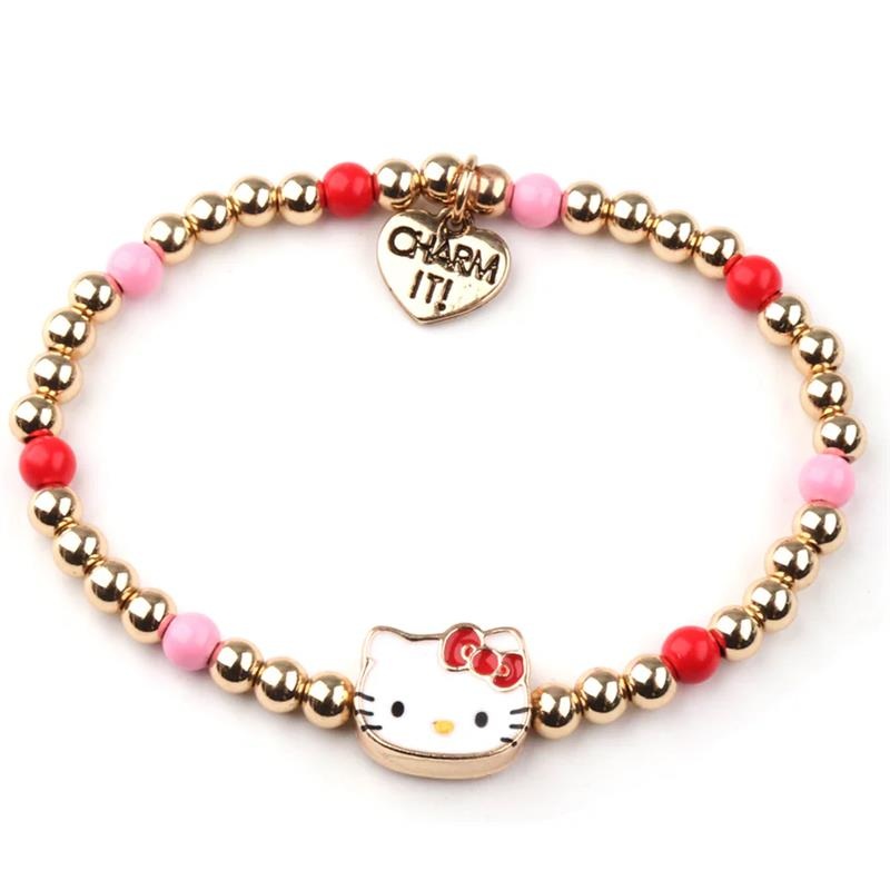 Charm It! – Gold Hello Kitty Stretch Bead Bracelet