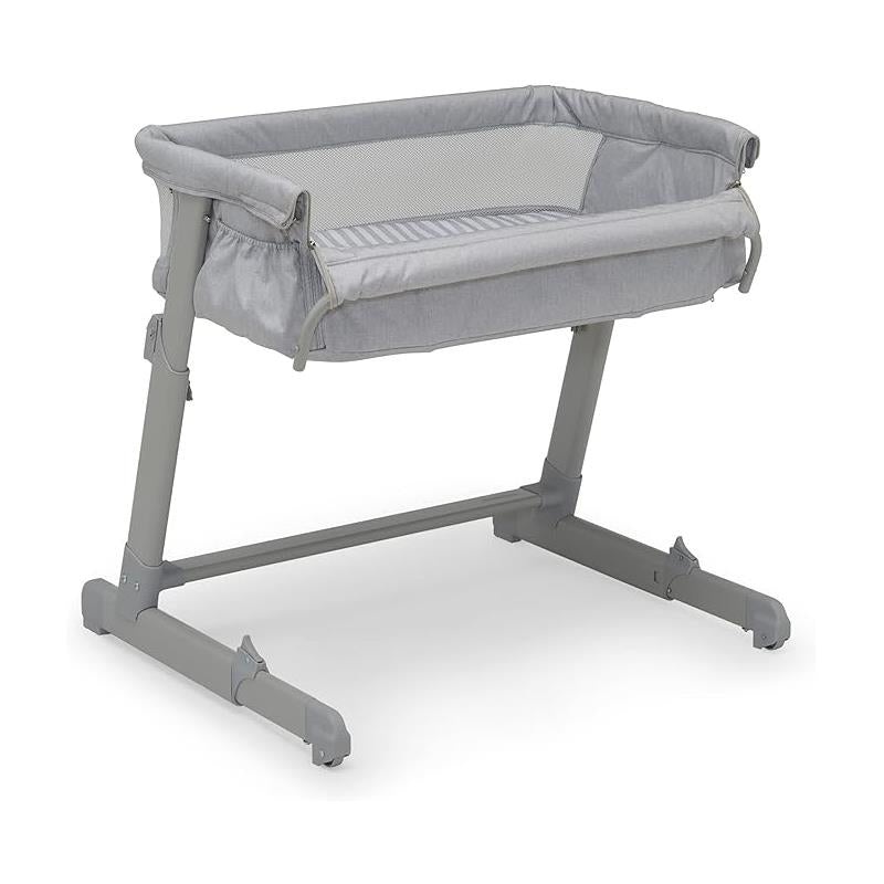Delta – Whisper Bedside Bassinet, Grey Stripes